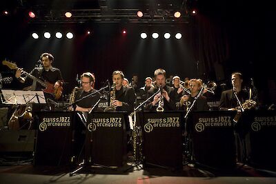 Ankündigungsmotiv für die Veranstaltung Swiss Jazz Orchestra